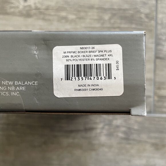 New Balance Boxer Briefs Mens Size 4XL Orange Black Anti-Chafe Plus 52-54 - Picture 12 of 12